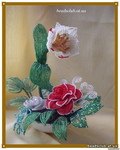 роза , тюльпан из бисера с мастер классом бесплатно