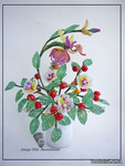орхидея  из бисера калеания
