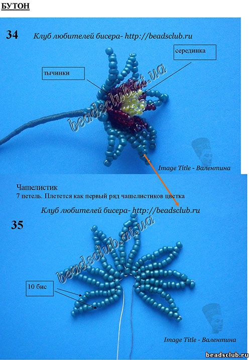 схема гайлардия из бисера .15