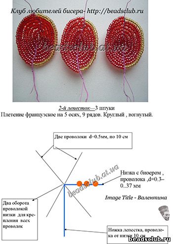 роза из бисера мастер-класс