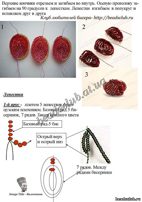 кактус из бисера схема