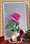 роза из бисера миниатюрная фото